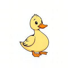 cartoon duck with a white background.