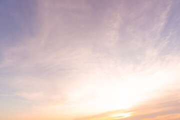 Beautiful morning or evening blue and orange sky taken at the sea while sunset or sunrise used as natural blackground texture