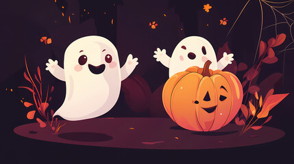 Halloween characters horror vector set design. Halloween character like grim reaper, ghost, pumpkin and Frankenstein.