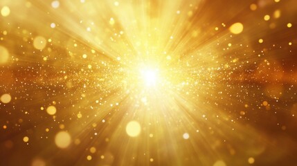 A glowing gold aura background with soft light radiating from the center