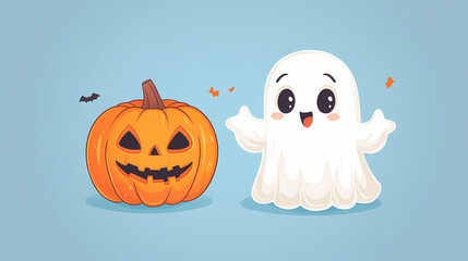 Halloween characters horror vector set design. Halloween character like grim reaper, ghost, pumpkin and Frankenstein.