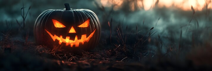 Fototapeta premium Evil Jack-o'-lantern - Halloween