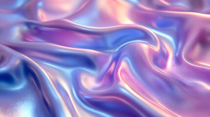 Obraz premium Iridescent Fabric with Shimmering Texture and Flowing Drapes