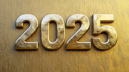 3D Font of text 2025 for new year 
