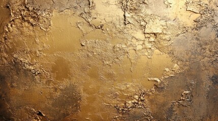 A textured gold cement background with rough surface and metallic finish