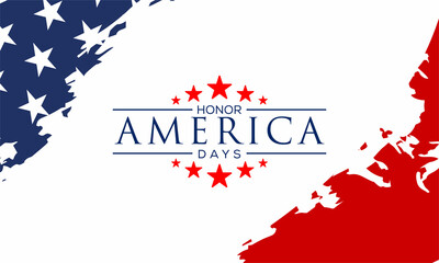 Honor America Days with US flag , vektor background banner	