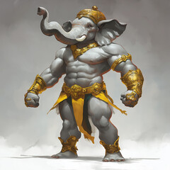 A elephant character for slot game, video game, mobile game, Illustration.
