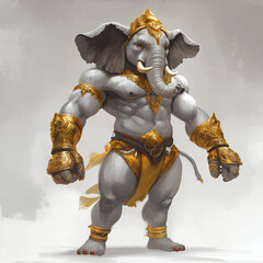 A elephant character for slot game, video game, mobile game, Illustration.