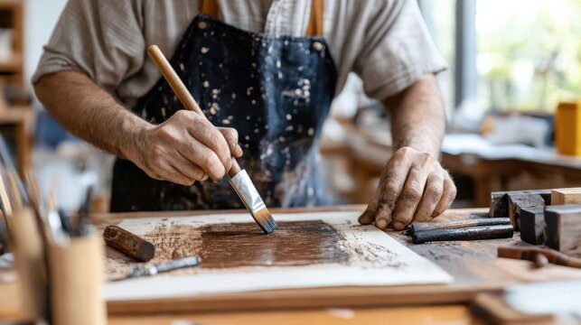 日本の木版画：伝統的な浮世絵師が版画やポスターを制作