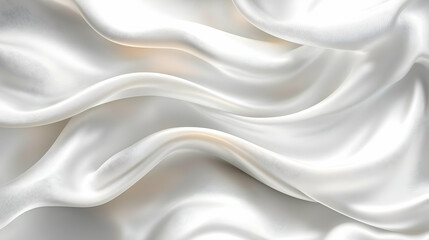 Obraz premium White Fabric Drapes & Flows with Elegant Smoothness