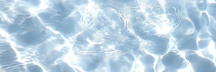 Tranquil Water Ripples on Light Blue Background