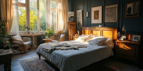 bedroom in hotel, Charming Bed and Breakfast with Cozy Rooms and Inviting Decor Ideal for Weekend Escapes, Romantic Getaways, and Relaxing Retreats in a Picturesque Setting