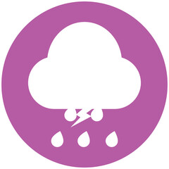 Cloud, drops, heavy icon