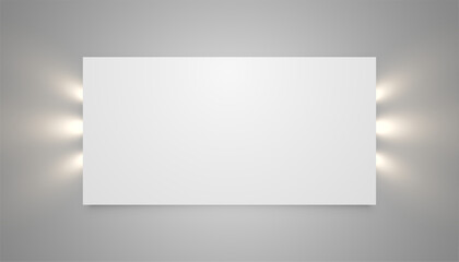 Fototapeta premium glowing spot light with empty studio white wall background design