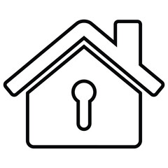Home, house, key hole icon