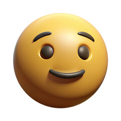 Fototapeta premium Calmness emoji 3d cartoon style illustration