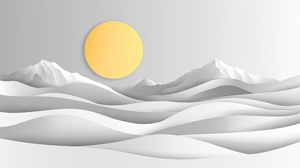 Layered Landscape Paper Cut Background