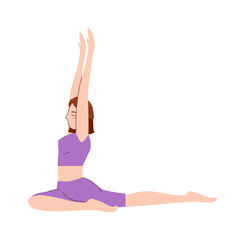 Woman Practicing Yoga Pigeon Pose