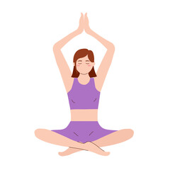 Woman Practicing Yoga Seated Mountain Pose