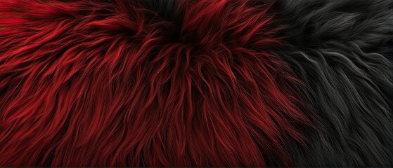 Fototapeta premium Red and Black Fur Texture