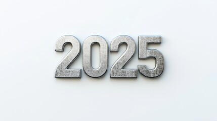 3D Font of text 2025 for new year 