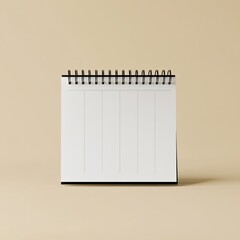 Blank desk calendar for design concept