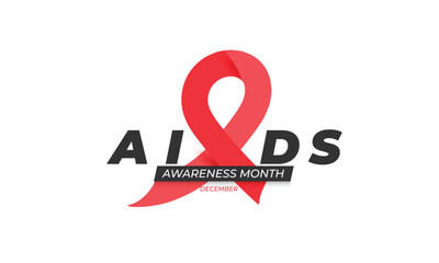 Aids awareness month. background, banner, card, poster, template. Vector illustration.