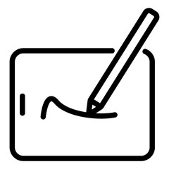 pent tablet Line Icon