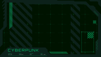 futuristic cyberpunk abstract hud interface frame on dark color