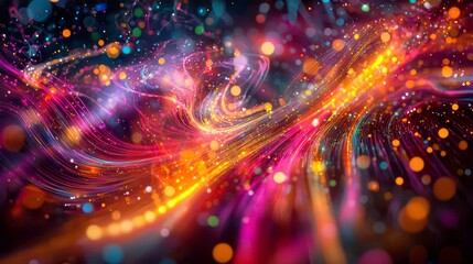 Obraz premium Illuminated Wavelengths: Cosmic Photons Unleashed