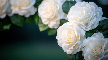 Obraz premium Dreamy flower arch, cascading blooms in soft tones, evening light