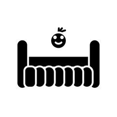 baby crib glyph icon