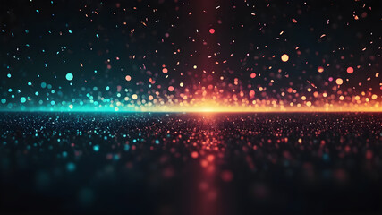 Obraz premium Teplate background with lights. Magic background with colorful lights. AI generated image, ai