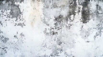 A textured wall featuring a weathered, gray surface with peeling paint and unique patterns for artistic backgrounds.
