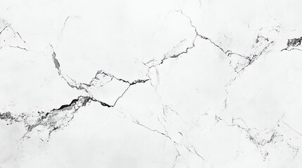 Naklejka premium Elegant white marble texture featuring unique gray veins and cracks, perfect for backgrounds and design projects.