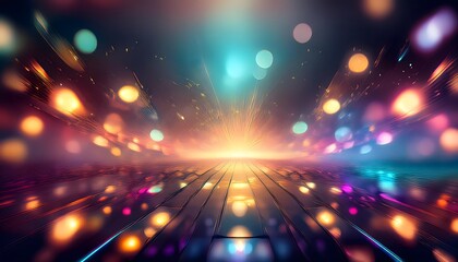 Obraz premium Abstract Futuristic Neon Lights