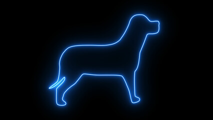 Pets, dog neon icon. Simple thin line, outline vector of universal icons for, website or mobile application