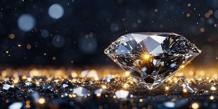 Diamond background, luxury crystal backdrop product photography wallpaper backgrounds, gems jewellery, generated ai 