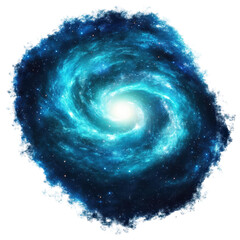 Fototapeta premium A stunning galaxy, showcasing vibrant colors and cosmic wonders, isolated against a clean white background for emphasis.