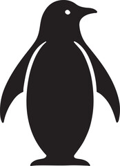 penguin on a white background ,  Penguin Vector Silhouette Illustration ,Penguin Illustration , Penguin Art Drawing , Bird Vector Silhouette Illustration © NBDESIGNER