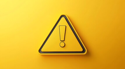A yellow exclamation point warning sign on a yellow background, suggesting a cautionary message.
