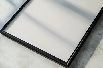 Mockup poster frame close up, 3d render photo