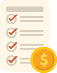 Checklist with all boxes ticked off successfully, representing the completion of a financial goal or task