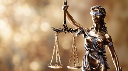 Lady Justice statue holding scales, representing law, justice, and fairness..