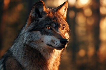 Naklejka premium Wolf