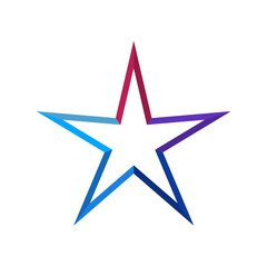 Obraz premium Star Icon | Customizable Star Shape Design | Abstract Gradient Star Outline Icons