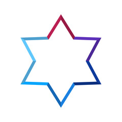 Star Icon | Customizable Star Shape Design | Abstract Gradient Star Outline Icons