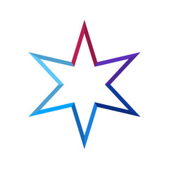 Star Icon | Customizable Star Shape Design | Abstract Gradient Star Outline Icons