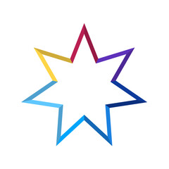 Star Icon | Customizable Star Shape Design | Abstract Gradient Star Outline Icons