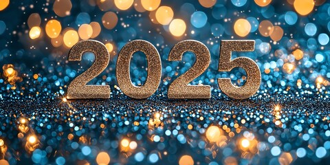 An elegant and party background for incoming year of 2025- ai generated